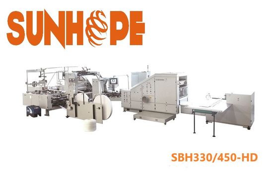 33kw 120bags Fully Automatic Roll Fed Twisted Handle Paper Bag Making Machine