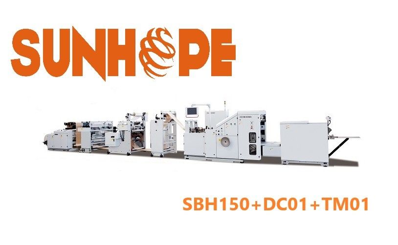 135gsm 8kw Fully Automatic High Speed Shopping Paper Pouch Making Machine